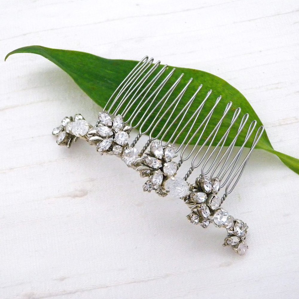 Erin Cole Small Crystal Cluster Bridal Hair Comb